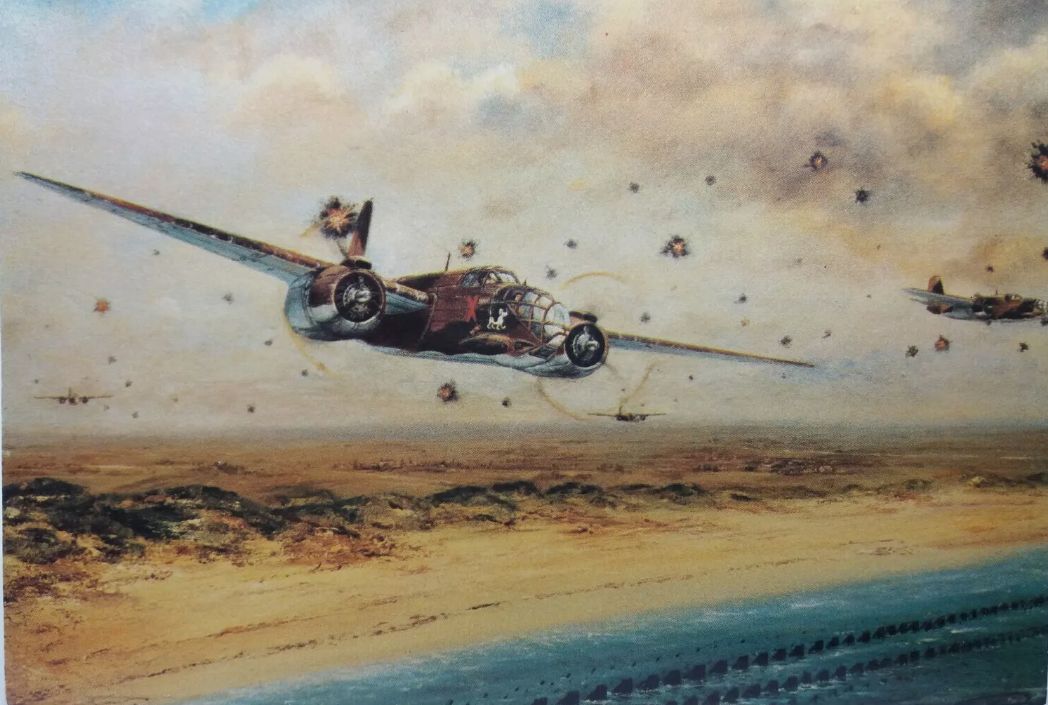 Douglas Bostons over the Dutch Coast